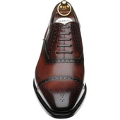 Herring Dunkeld mens semi-brogues in rosewood calf