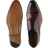 Herring Dunkeld mens semi-brogues in rosewood calf