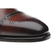 Herring Dunkeld mens semi-brogues in rosewood calf