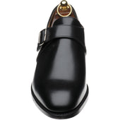 Herring Edgbaston mens monk shoes in black calf