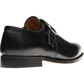 Herring Edgbaston mens monk shoes in black calf