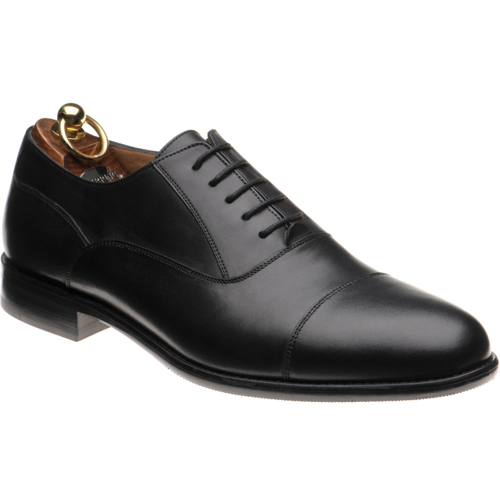 Herring Edgeware II mens hybrid-soled Oxfords in black calf