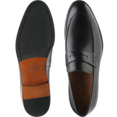 Herring Edmonton II mens hybrid-soled loafers in black calf