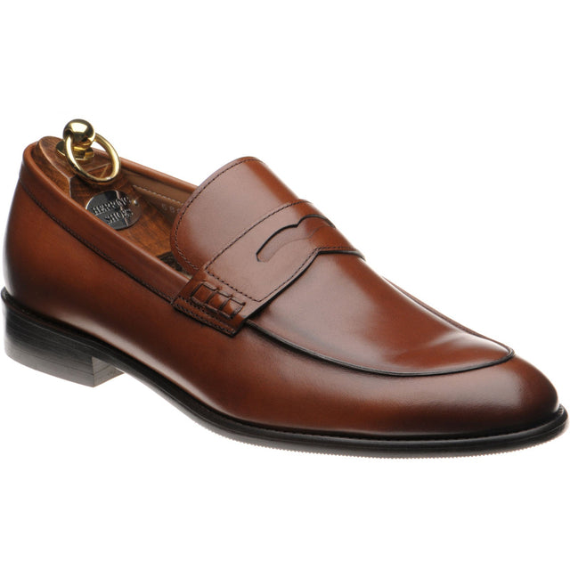 Herring Edmonton II mens hybrid-soled loafers in brown calf