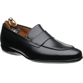 Herring Enzo mens rubber-soled loafers in black calf