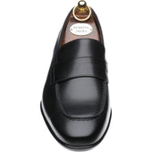 Herring Enzo mens rubber-soled loafers in black calf