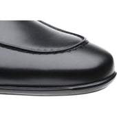 Herring Enzo mens rubber-soled loafers in black calf