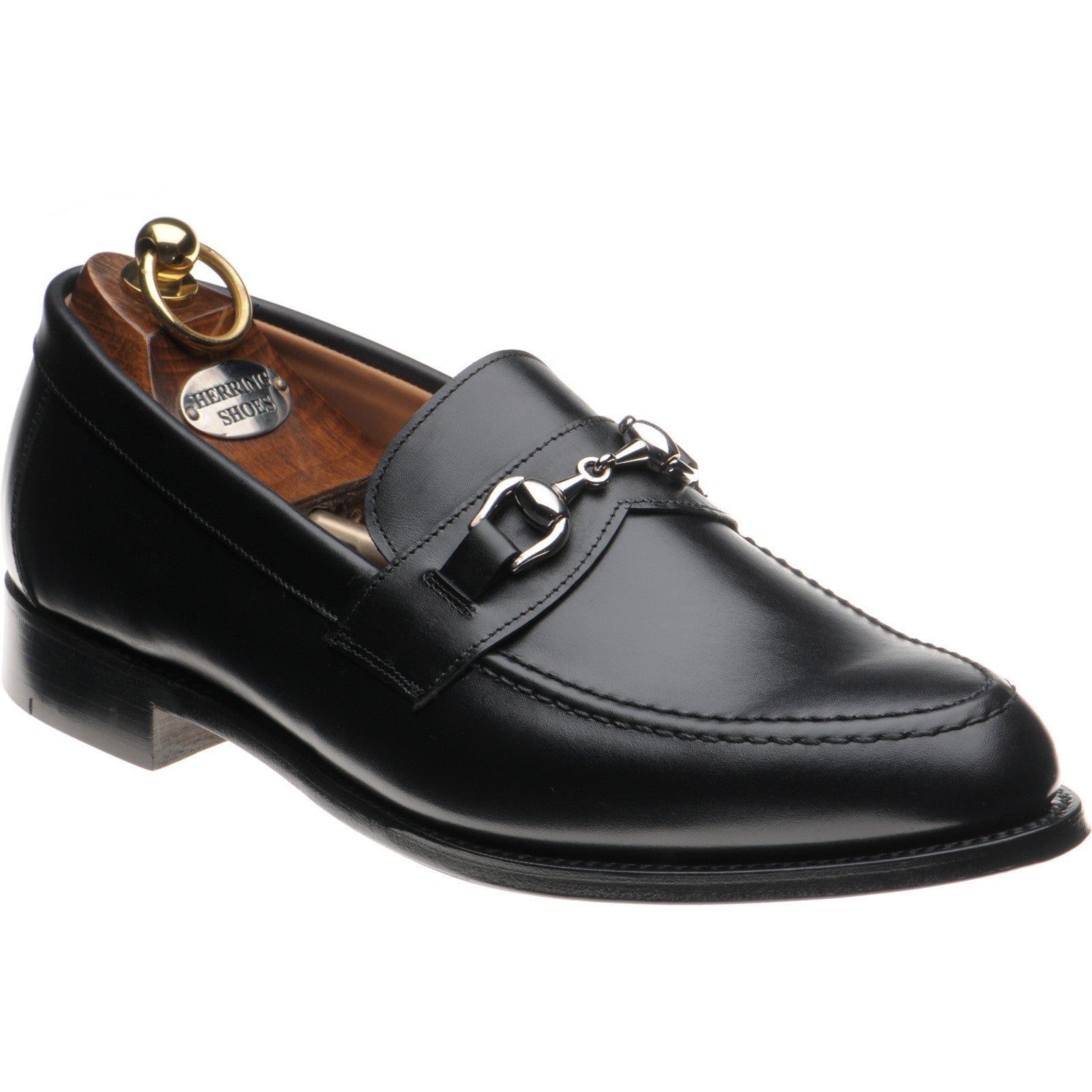 Herring Esher mens loafers in black calf
