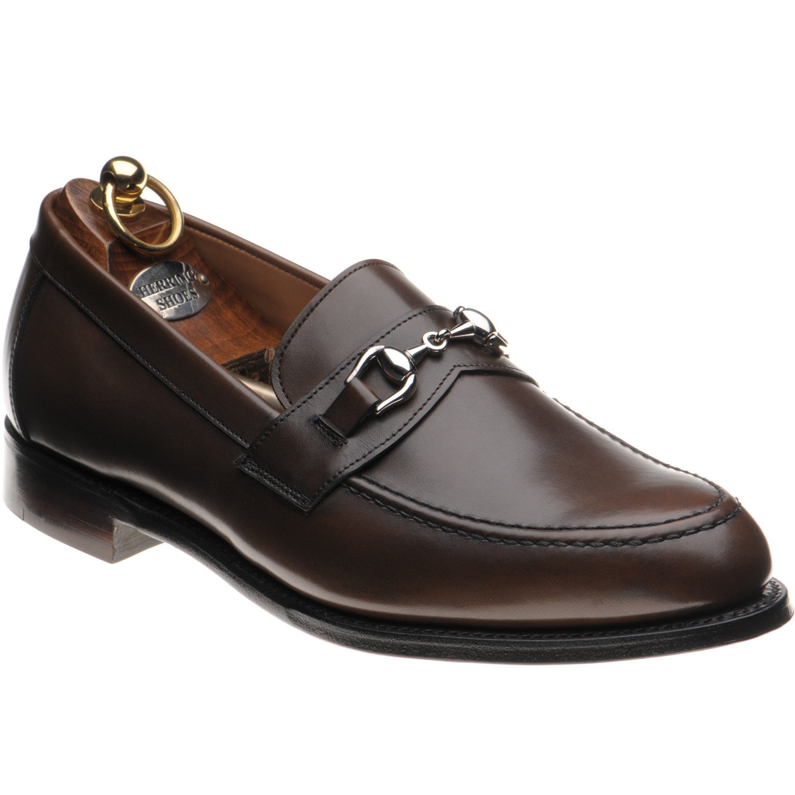Herring Esher mens loafers in brown calf