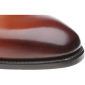 Herring Faversham mens double monk shoes in chestnut and navy