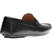 Herring Fiorano mens rubber-soled loafers in navy handpainted
