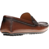 Herring Fiorano mens rubber-soled loafers in tan handpainted