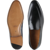 Herring Fleming mens loafers in black calf