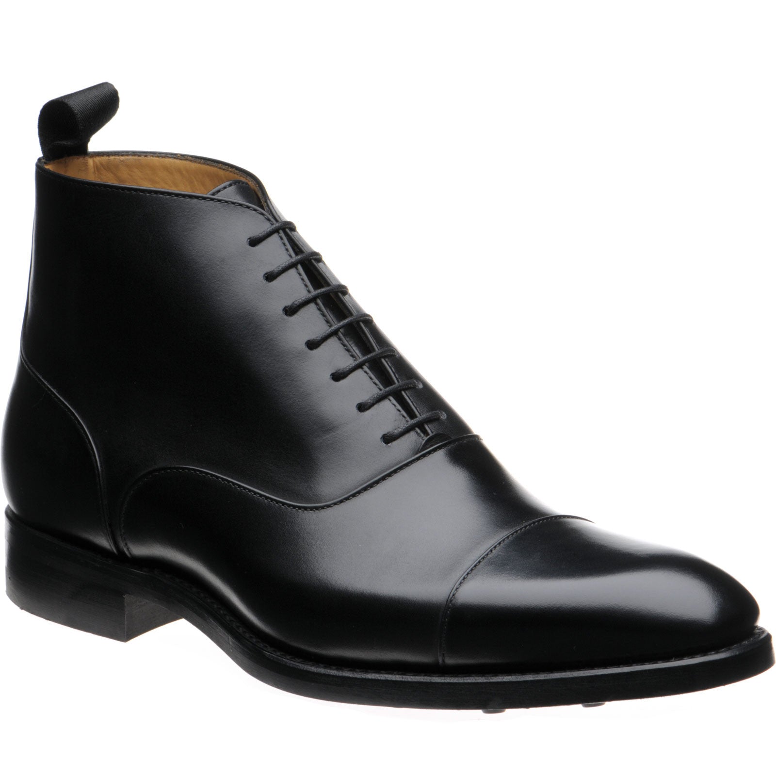 Herring Flynn R mens rubber-soled boots in black calf