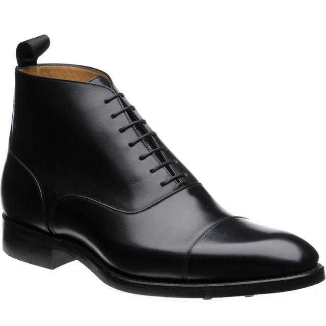 Herring Flynn R mens rubber-soled boots in black calf