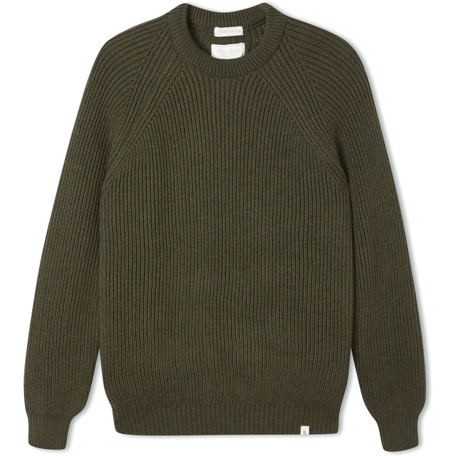 Herring Ford Crew Jumper by Peregrine in olive