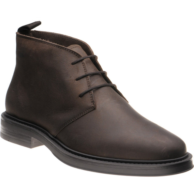Herring Forge mens rubber-soled Chukka boots in brown waxy (second)