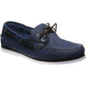 Herring Fowey mens rubber-soled deck shoes in navy