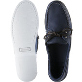 Herring Fowey mens rubber-soled deck shoes in navy