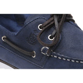 Herring Fowey mens rubber-soled deck shoes in navy