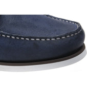 Herring Fowey mens rubber-soled deck shoes in navy