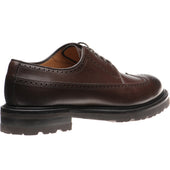 Herring Gairloch mens rubber-soled brogues in dark brown calf