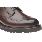 Herring Gairloch mens rubber-soled brogues in dark brown calf