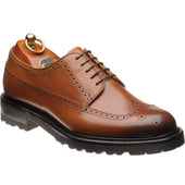 Herring Gairloch mens rubber-soled brogues in tan calf