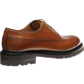 Herring Gairloch mens rubber-soled brogues in tan calf