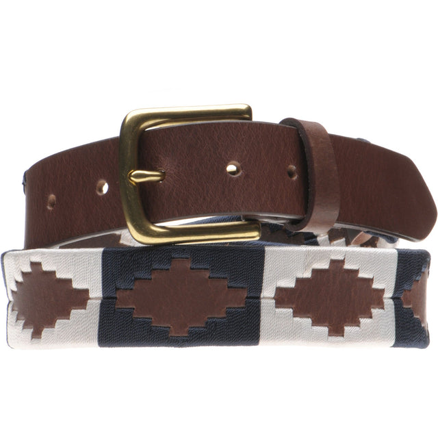 Herring Gaucho Belt in whitenavy