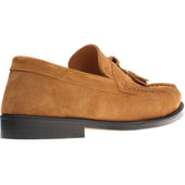 Herring Genoa mens tasselled loafers in tan suede