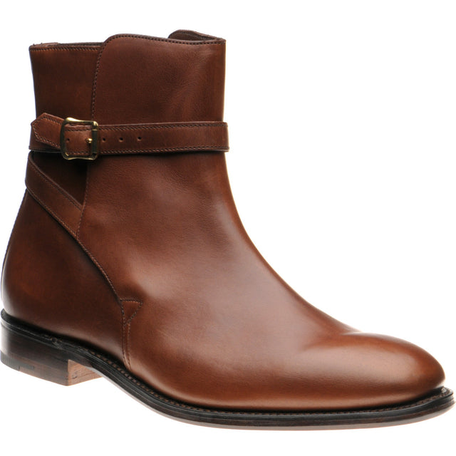 Herring George mens boots in brown waxy
