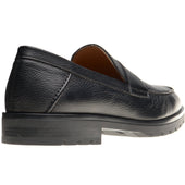 Herring Georgio mens rubber-soled loafers in black grain