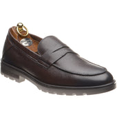 Herring Georgio mens rubber-soled loafers in brown grain