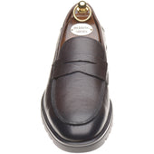 Herring Georgio mens rubber-soled loafers in brown grain