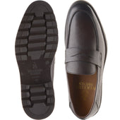 Herring Georgio mens rubber-soled loafers in brown grain