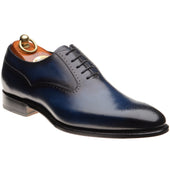 Herring Gershwin mens semi-brogues in navy calf