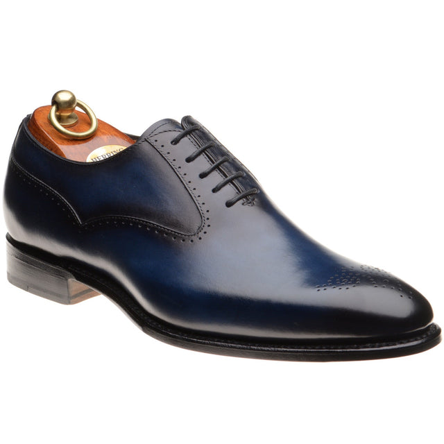 Herring Gershwin mens semi-brogues in navy calf