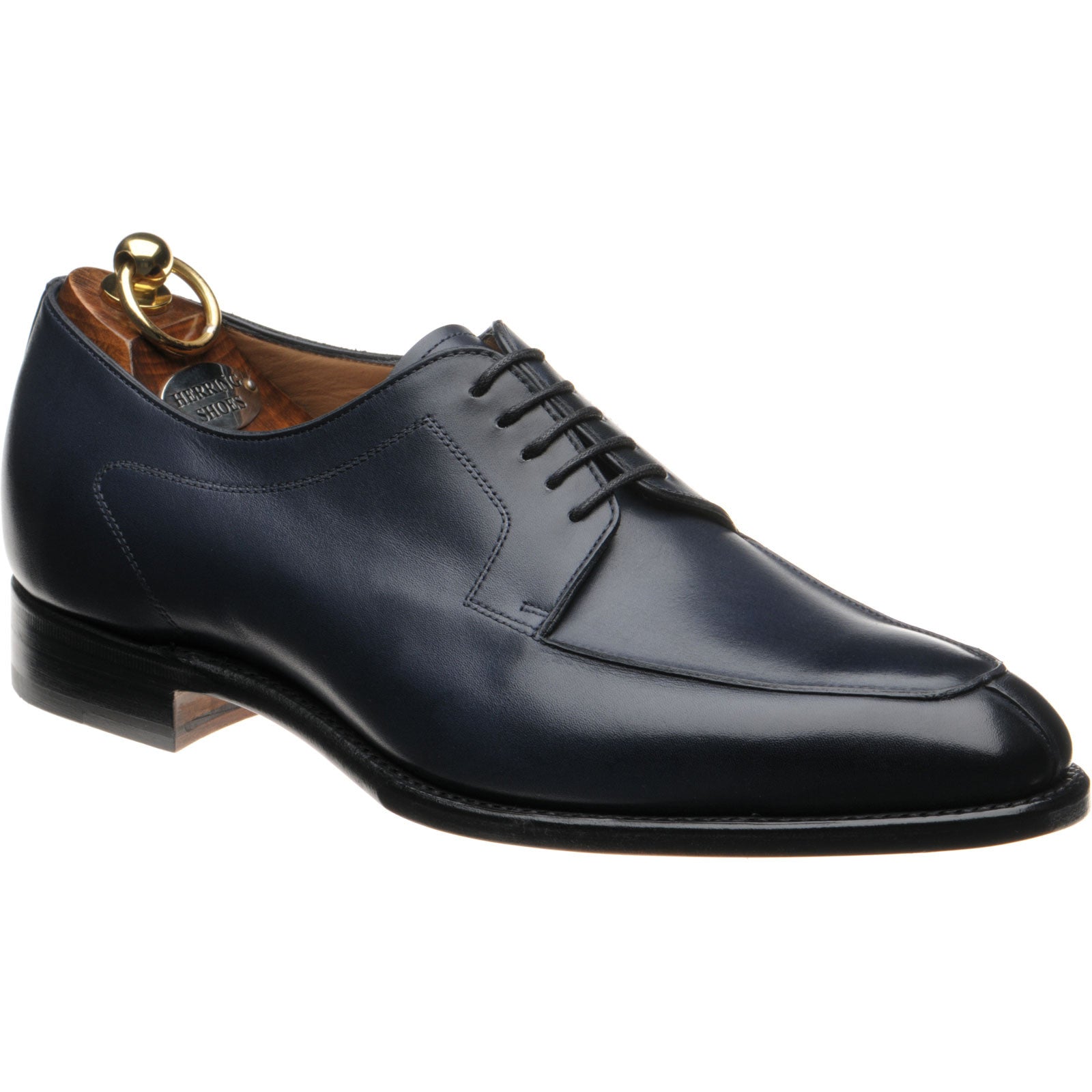 Herring Godwine mens Derby shoes in navy calf