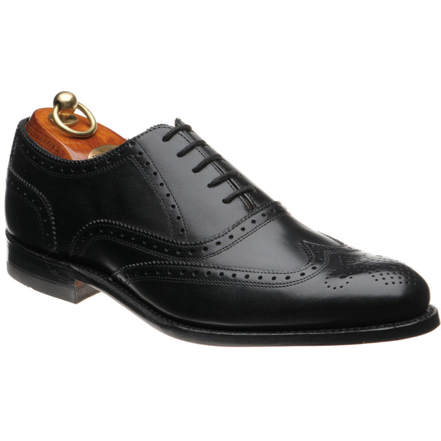 Herring Gosport mens brogues in black calf