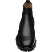 Herring Grange mens rubber-soled boots in black calf