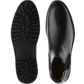 Herring Grange mens rubber-soled boots in black calf
