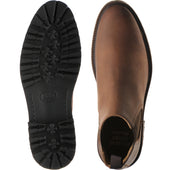 Herring Grange mens rubber-soled boots in nut brown calf