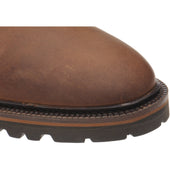 Herring Grange mens rubber-soled boots in nut brown calf