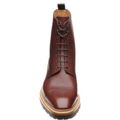 Herring Grantham Rubber mens rubber-soled boots in burgundy grain