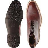 Herring Grantham Rubber mens rubber-soled boots in burgundy grain