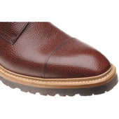 Herring Grantham Rubber mens rubber-soled boots in burgundy grain