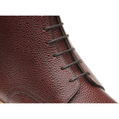 Herring Grantham Rubber mens rubber-soled boots in burgundy grain