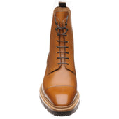 Herring Grantham Rubber mens rubber-soled boots in tan grain