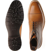Herring Grantham Rubber mens rubber-soled boots in tan grain